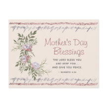 Blommigt Skript för Mors dag Watercolor Blessings 