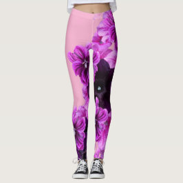Blommigt Skriv ut kopplingsreglage-Elegant & Snygg Leggings