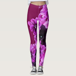 Blommigt Skriv ut kopplingsreglage-Elegant & Snygg Leggings