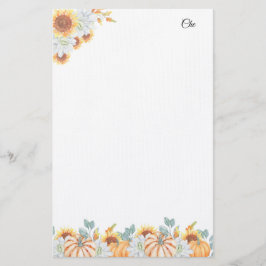 Blommigt Skriva Personlig Stationery Papper