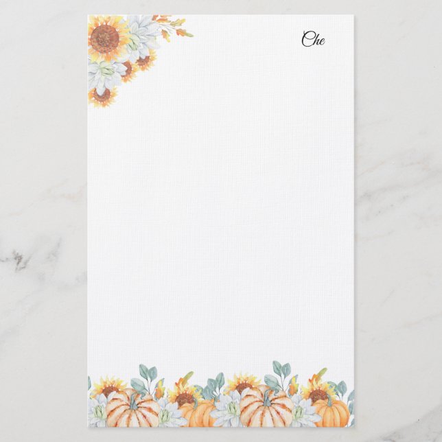 Blommigt Skriva Personlig Stationery Papper (Framsida)