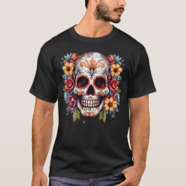 Blommigt Skull 10 T Shirt