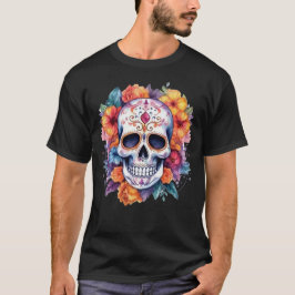Blommigt Skull 14 T Shirt