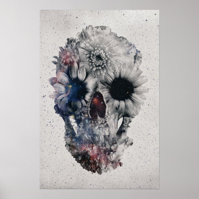 Blommigt Skull 2 Poster (Framsidan)