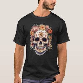 Blommigt Skull 5 T Shirt