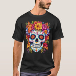 Blommigt Skull 9 T Shirt