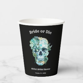 Blommigt Skull Bride eller Die Halloween Möhippa