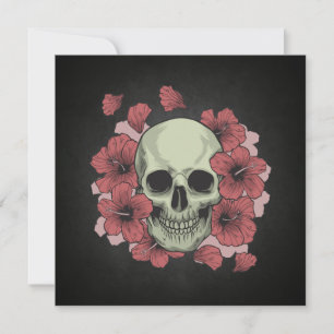 Blommigt Skull Dia de los Muertos Gruppinbjudan Inbjudningar