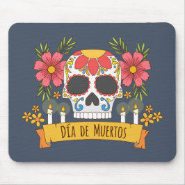 Blommigt Skull Dia de los Muertos | Mousepad Musmatta