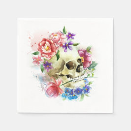 Blommigt Skull Dia de los Muertos | Napkin Pappersservett