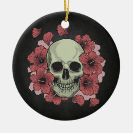 Blommigt Skull Dia de los Muertos | Ornament