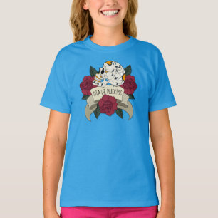 Blommigt Skull Dia de los Muertos Ringer Shirt T