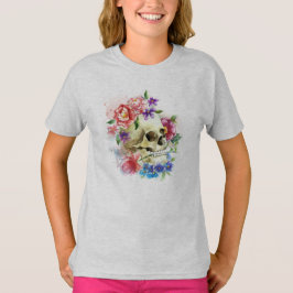 Blommigt Skull Dia de los Muertos | Ringer Shirt T