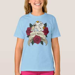 Blommigt Skull Dia de los Muertos Sleeve Shirt T
