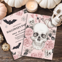 Blommigt Skull Halloween
