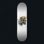 Blommigt Skull med Krona Mini Skateboard Bräda 18,5 Cm<br><div class="desc">Den här designen kan vara en personlig genom att välja anpassningsalternativet för att lägga till text eller göra andra ändringar. Om den här produkten har möjlighet att överföra designen till en annan artikel ska du vid behov justera designen så att den passar. Kontakta mig på colorflowcreations@gmail.com om du vill ha...</div>