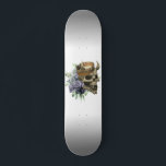 Blommigt Skull med Krona Mini Skateboard Bräda 18,5 Cm<br><div class="desc">Den här designen kan vara en personlig genom att välja anpassningsalternativet för att lägga till text eller göra andra ändringar. Om den här produkten har möjlighet att överföra designen till en annan artikel ska du vid behov justera designen så att den passar. Kontakta mig på colorflowcreations@gmail.com om du vill ha...</div>