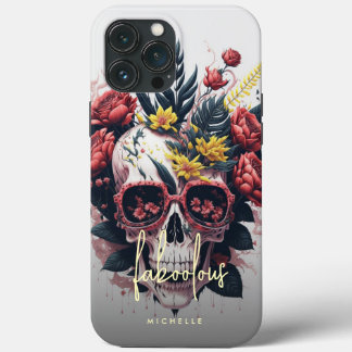 Blommigt Skull Monogram Faboolous Halloween