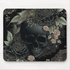 Blommigt Skull Mousepad Musmatta