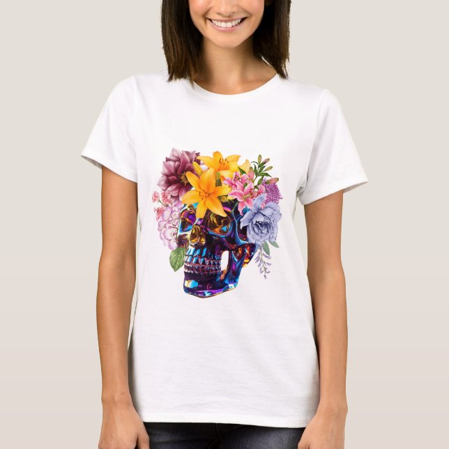 BLOMMIGT SKULL RADIANCE T SHIRT (Framsida)