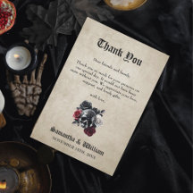 Blommigt Skull Rustic Elegant Halloween Bröllop