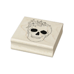 Blommigt Skull Stämpel