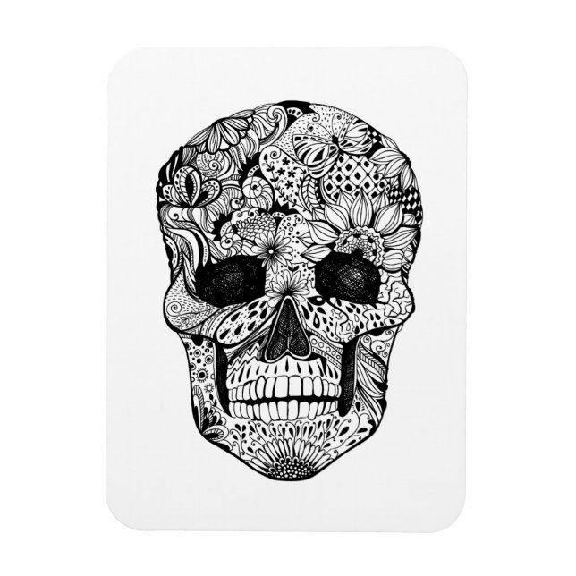 Blommigt Skulldocka Magnet (Vertikal)