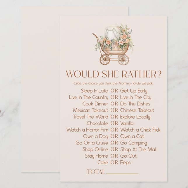 Blommigt skulle vara att hon snarare skulle spela  (Fram/baksida)