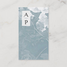 *~* Blommigt Slate Blåa blommor Färg QR Logotyp Ph