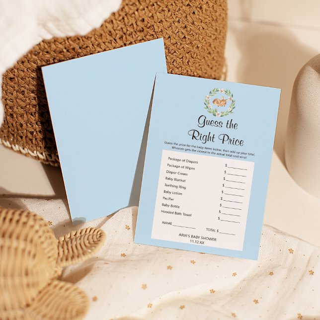 Blommigt Sleeping Hjort Boy gissar Högerna Pris Flygblad (Skapare uppladdad)