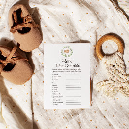 Blommigt Sleeping Hjort UK Ord Scramame Flygblad