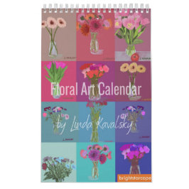 Blommigt SmallCalendar av Linda Kavalsky+CustomDat Kalender