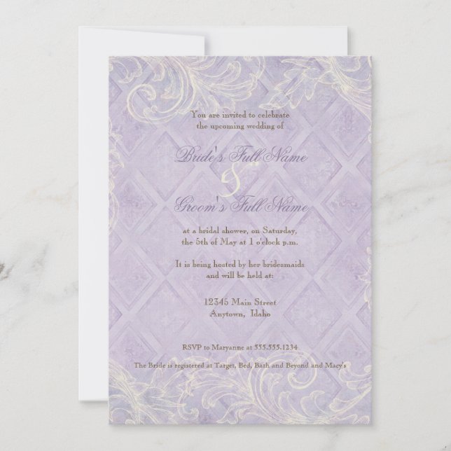 Blommigt Snäckorna Beachy Bröllop Inbjudningar (Framsida)