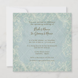 Blommigt Snäckorna Beachy Bröllop Inbjudningar