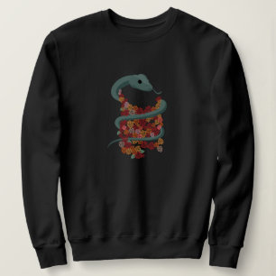 Blommigt Snake Wrap Sweatshirt T Shirt