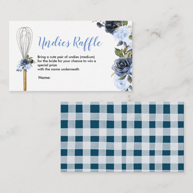 Blommigt snart till "whisky Away Undies Raffle" Tilläggskort (Fram/baksida)