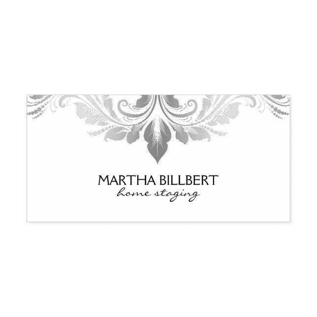 Blommigt Snöre Självfärgande Stämpel (Design)