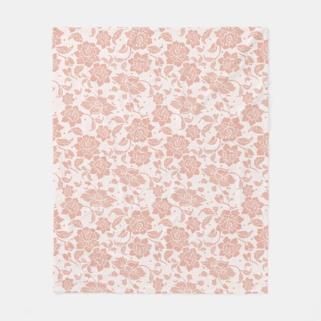 Blommigt Snöre sjölösa Mönster Fleecefilt (Framsidan)