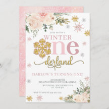 Blommigt Snowflake ONEderland 1st Birthday