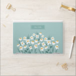 Blommigt snyggt av modern daisy, blå elegant HP laptopskin<br><div class="desc">Blommigtens moderna daisy,  design av snyggten  med blå elegant ipad cover.</div>