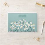 Blommigt snyggt av modern daisy, blå elegant HP laptopskin<br><div class="desc">Blommigtens moderna daisy,  design av snyggten  med blå elegant ipad cover.</div>