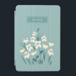 Blommigt snyggt av modern daisy, blå elegant iPad mini skydd<br><div class="desc">Blommigtens moderna daisy,  design av snyggten  med blå elegant ipad cover.</div>