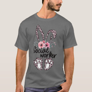 Blommigt Social Worker Påskhare Social Worker Ea T Shirt