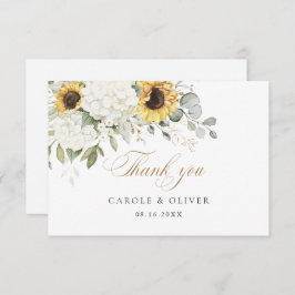 Blommigt Solblommor Hydrangea Bröllop Tack