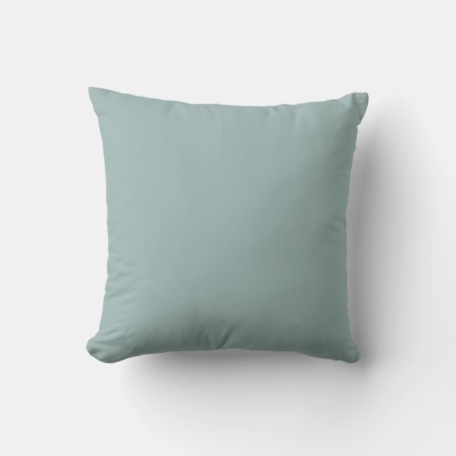 Blommigt Solid Blue Grått Reversible Pillow Kudde (Framsida)