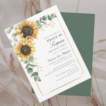 Blommigt Solros Eucalyptus Sweet 16 Birthday