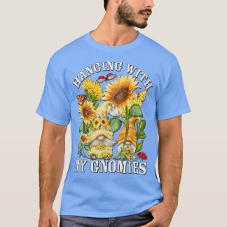 Blommigt Solrosgrav för hippies som hänger med mig T Shirt