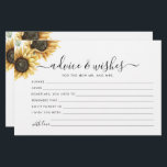 Blommigt Solrosokalyptus Bröllop Advice Card Brevpapper<br><div class="desc">Skapa en modern solrosblomma Blommigt och Eucalyptus bröllop well önskemål och ett rådgivningskort med denna söta mall med vacker rustik blommigt bouquet med modern enkel typografi. TIP: Matchande bröllop-svit som OSA,  bröllopsprogram,  banderoller,  tapetik,  presentkort,  skyltar och andra bröllop-kök och märkre-godis finns i samlingen nedan med denna design.</div>