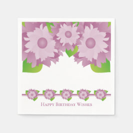 Blommigt som är inriktad på Lila Pappersservett