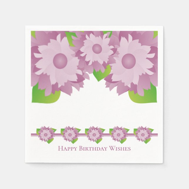 Blommigt som är inriktad på Lila Pappersservett (Framsidan)